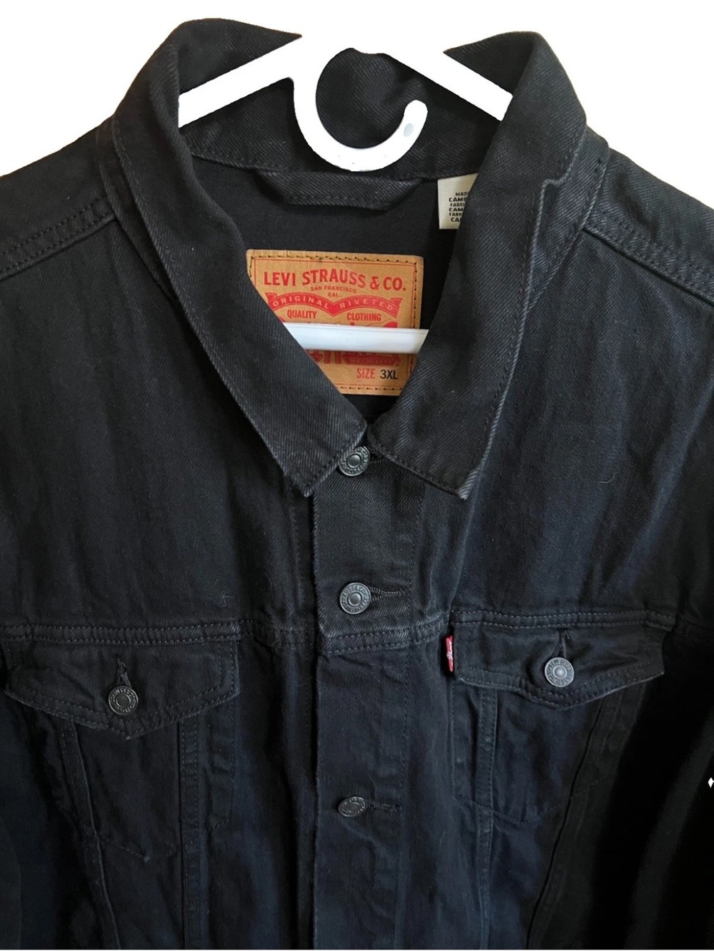 Levi’s 72334‑0144 Black Trucker Jacket XXXL – Excellent Condition, Minimal Wear - Picture 2 of 11